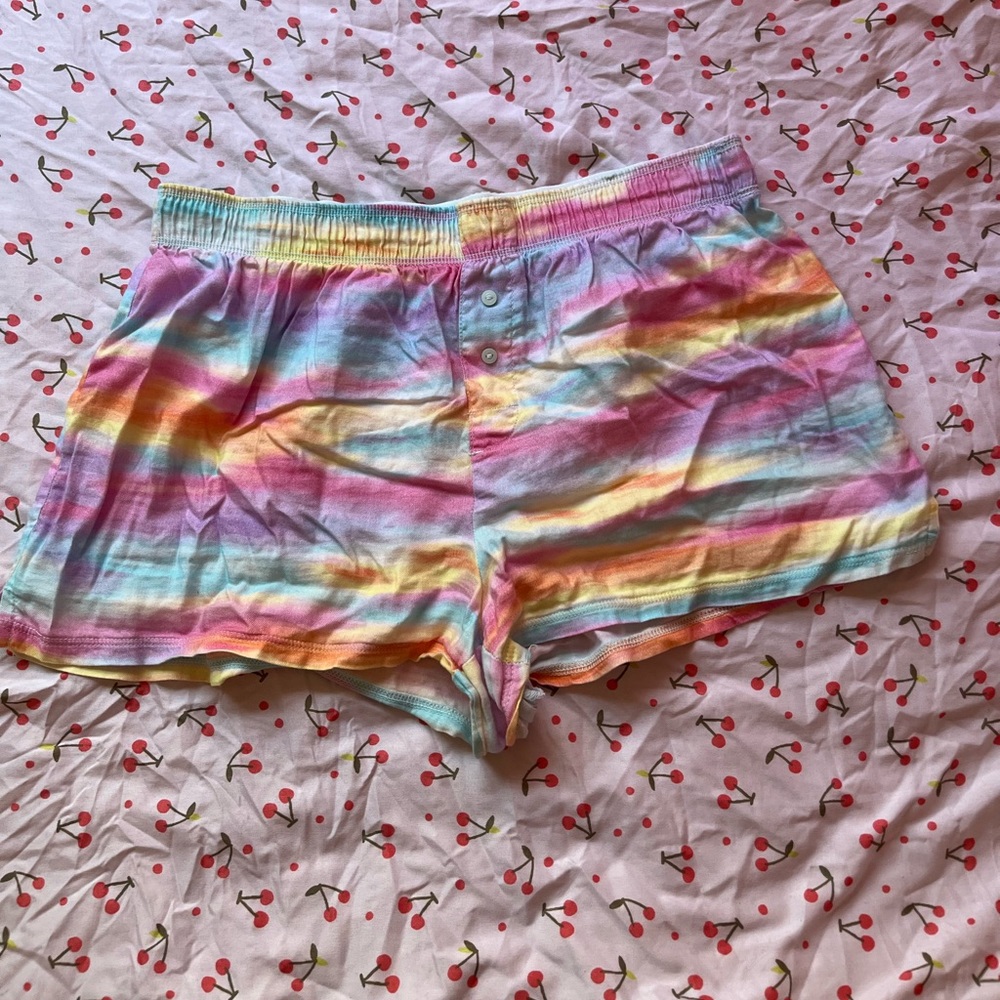 Pink Victoria’s Secret sleep shorts